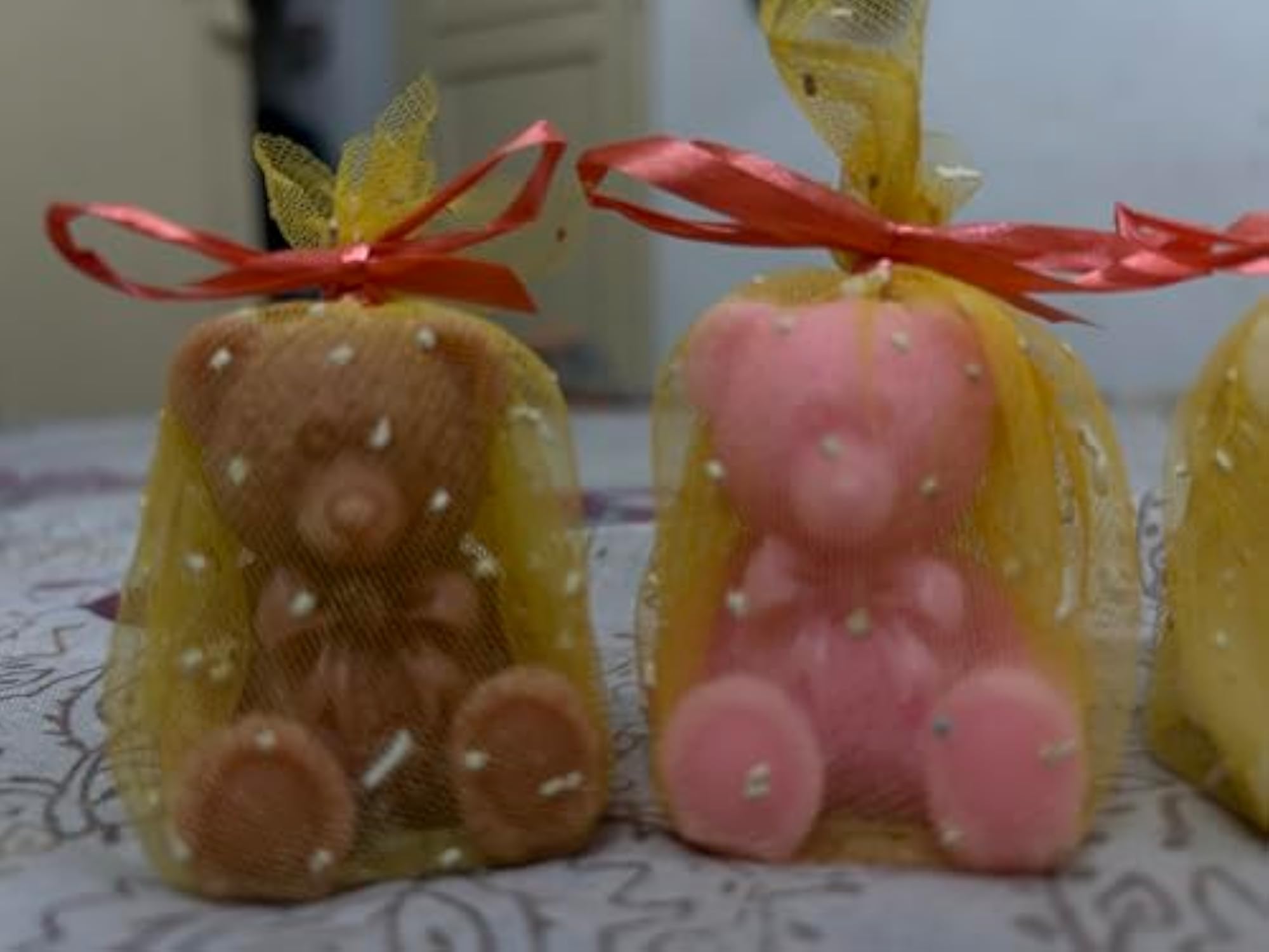 Teddy Bear Shaped Candle Gift Pack of 04
