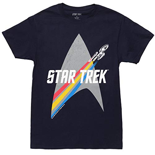 STAR TREK CBS The Original Series Prism Enterprise T-Shirt Navy Blue