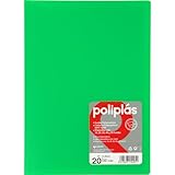 Grafoplas I Ordner mit Kunststoffhüllen I 20 transparente Hüllen I Größe DIN A4 Grün I Serie Polyplas Blickdicht I Hergestellt in Spanien I Flexibler Deckel I Große Kapazität
