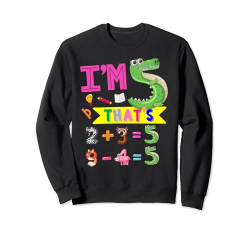 Mathe-Outfit zum 5. Geburtstag, Idee für Kinder und 5-jährige Nummer Sweatshirt