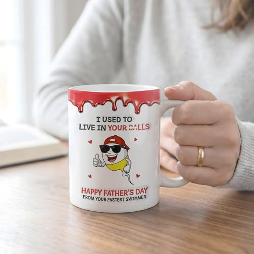 Taza divertida para Día del Padre de cerámica 11 oz miniatura 6