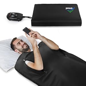 TOREAD Far Infrared Portable Sauna Blanket with Remote Control, Adjustable Temperature, Fast Sweating Sauna Bed Body Heating for Home Relaxation