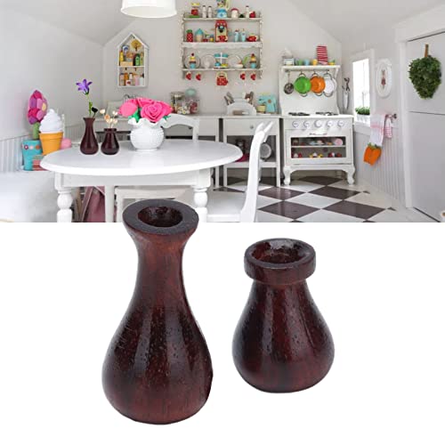 Vaso em miniatura, acessórios de casa de boneca em miniatura, estilo retro para fotografia