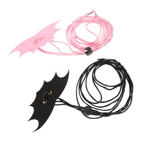 Mipcase 2 Sets Lizard Leash for Small Pets Outdoor Traction Rope Harness for Bearded Dragons Bright Color Design Easy to Wear and Remove and Material