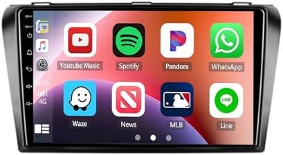 Car Radio for Mazda 3 2003-2009 Android 15 9 Inch Car Screen with Wireless Carplay Android Auto For, 4 core 2G+64G
