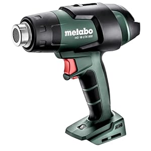 metabo 610502840 pistola de aire caliente versión sin baterÍas 18v li ion hg 18 ltx 500 con maletin metabox