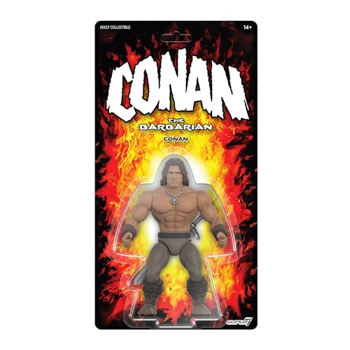 Conan Action Figure Super7 Wave 02, muñeco articulado de colección retro con accesorios de armas