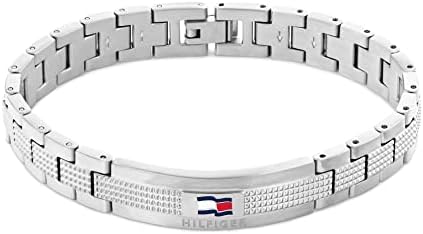 Tommy Hilfiger Jewelry Braccialetto a Maglie da Uomo In Acciaio Inossidabile – 2790419