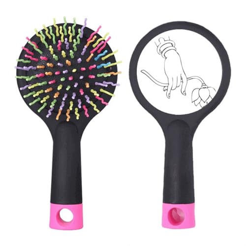 Brosse à cheveux démêlante à coussin d'air avec motif lotus de salon