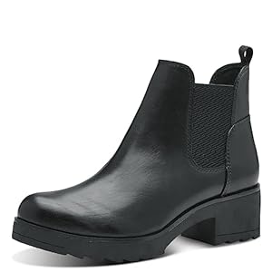 MARCO TOZZI Damen Chelsea Boots Vegan mit Blockabsatz
