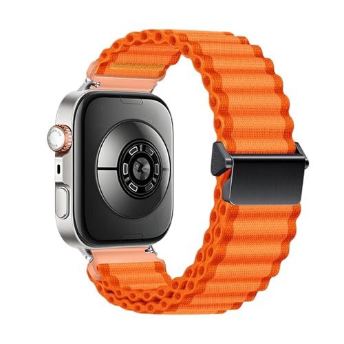 PPzsyxx Correa deportiva de nailon for Huawei Watch Fit 3, 4 y 4Pro, transpirable, con correa reemplazable for Huawei Fit4/Fit4pro. accesorios(Orange Black,For Fit 3)