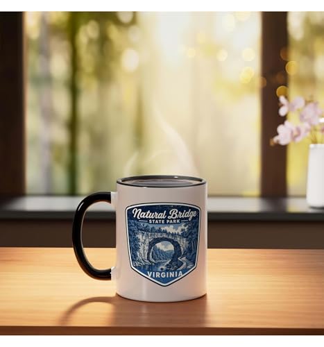Taza de Cerámica Hiking Nature Negro/Blanco 11 oz miniatura 3