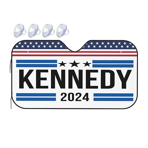 Robert Kennedy Jr. 2024 Presidential Election Kennedy 2024 RFK Jr. 2024 Gifts Car Windshield Sunshade Sun Visor Protector Front Window Shade - Keeps Out UV Rays - Keeps Your Vehicle Cool Small