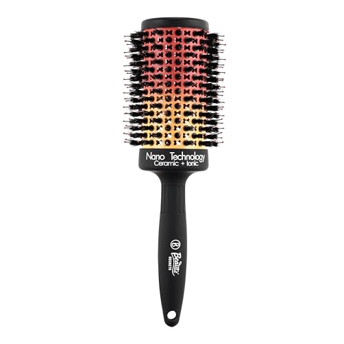 Image of Beaute Secrets Thermal Color Changing Heat Activated Round Brush-Hair Brush -Blow Dryer Brush- Detangling Brush - Reduces Frizz and Adds Volume - Defined Curls, Volume & Root-Lift -53mm Dryer Brush