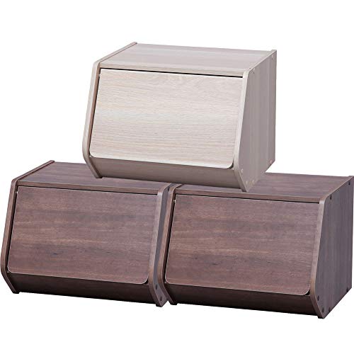 アイリスオーヤマ(IRIS) 収納ボックス ナチュラル、ブラウン 40×38.8×30.5cm STB-400D 3個セット