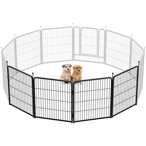 Image of FXW Rollick Unleashed Dog Playpen for Indoor, Yard, RV Camping, 32 inch 4 Panels for Small and Medium Dogs, Black│Patented