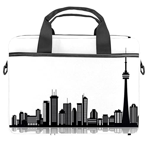 Sac à bandoulière pour ordinateur portable 13-14.5" Toronto Noir Blanc