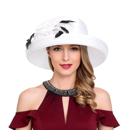 Chapeau cloche femme motif floral romantique accessoire robe de Derby