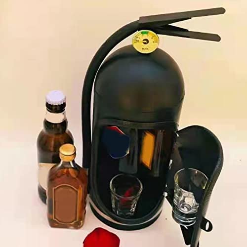 GHQBDMG Brandblusser Mini Bar, Desktop Can Bar, Simulatie Brandblusser Desktop Ornament Home Decor Kerstcadeau Keuzes (Zwart) - Image 3