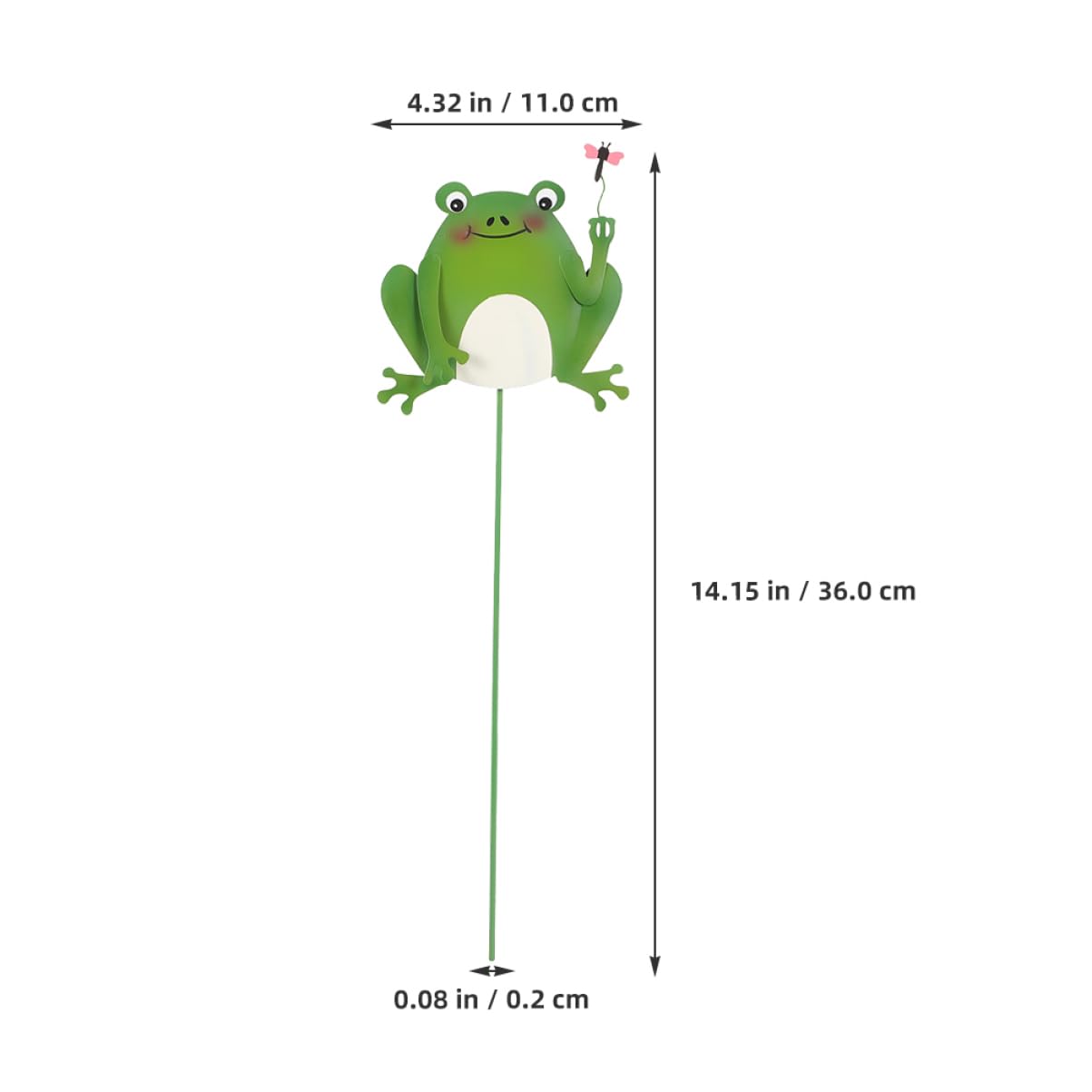 Toyvian 5 Sätze Gartenfrösche Metallstecker Bunte Deko Für Garten Blumenbeete Und Vivid Frog Ornament Für Außenbereich Als Für Gartenliebhaber 3 Stück * 5