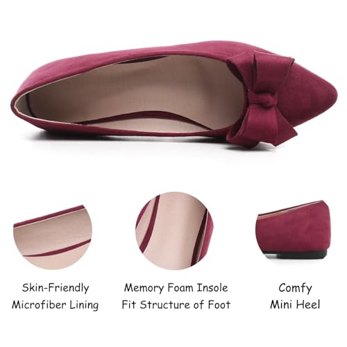 Image of SAILING LU Women's Bow-Knot Pointed Toe Ballet Flats