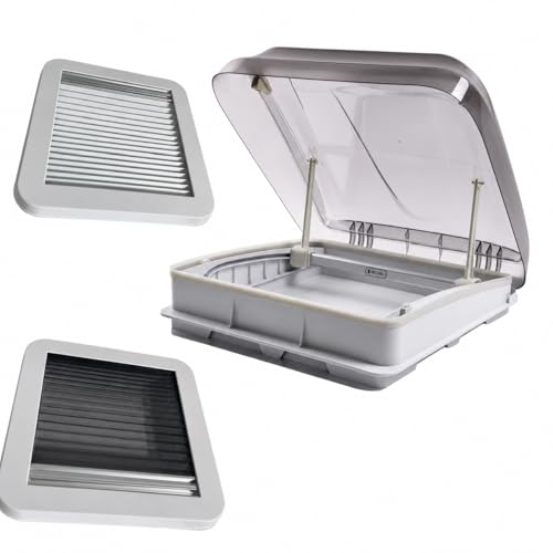 XENPER® Claraboya Camper 40x40 con Oscurecedor y Mosquitera – Ventana Techo Transparente para Caravana Camper Homologada 43R