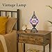 Marrakech Stained Glass Lamp Moroccan Lamps with Tiffany Style, Handmade Turkish Mosaic Lamps with Bronze Base Including LED Bulb for Living Room Bedroom Decor (Colorful2)