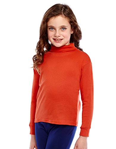 Image of Leveret Girls Boys & Toddler Solid Turtleneck 100% Cotton Kids Shirt (2 Toddler-14 Years) Variety of Colors