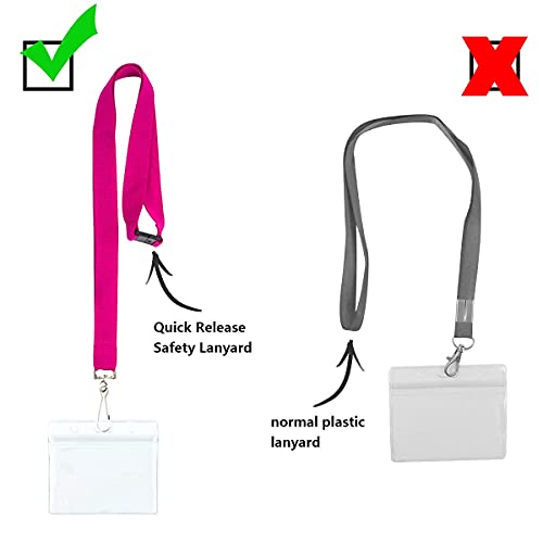 Diy Bright Color Hall Pass Lanyards With Badge Holders Set Of 6 #TOP1