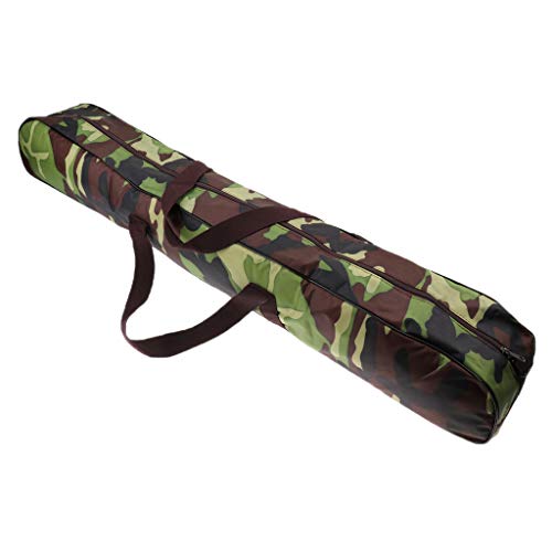 Baosity Foldable Tent Pole Rod Bag Organizer Carry Ultra Lightweight Packable Camping Duffel Bag with Zipper Handy Carrier - Camo 98cm, 13.5cm