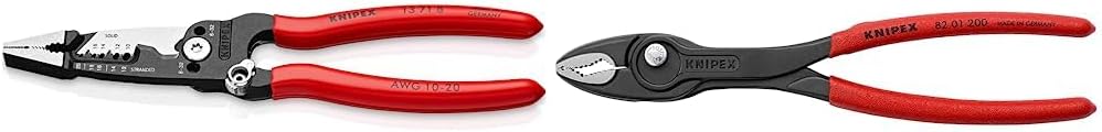 KNIPEX Tools 13 71 8 Forged Wire Stripper, 8-Inch and KNIPEX TwinGrip Pliers