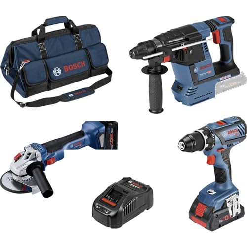 Pack 3 outils BOSCH Professional 0615990M3C GSR 18V 28 + GWS 18V 10 + GBH 18V 55 - vue 4