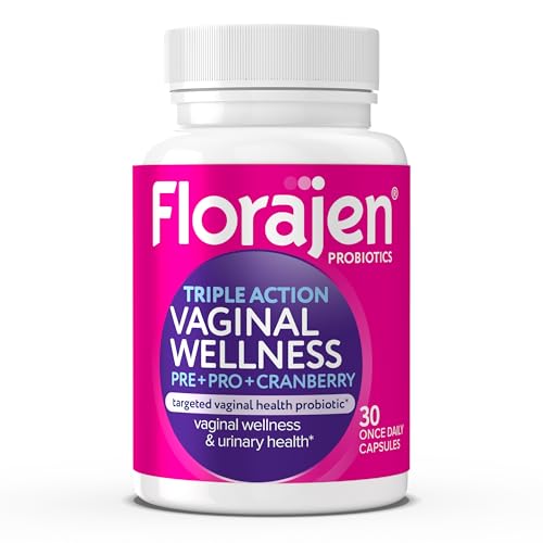 Florajen Womens Probiotic with Cranberry - Prebiotic + Probiotic for Vaginal Digestive & Immune Support - Womens Gut & Urinary Health Support - Vegan Gluten-Free Daily Wellness - 30 Capsules