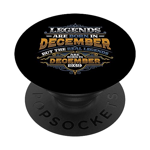Las leyendas nacen en diciembre de 1939 Cumpleaños 84 de las mujeres PopSockets PopGrip Intercambiable