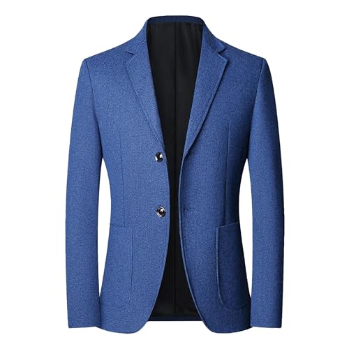 Men's Solid Slim Fit Blazers Business Casual One Button Soft Suit Jacket Classic Flap Pocket Sport Coat