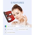 Led Face Mask Light Therapy, Red Light Therapy for Face, 7-1 Colors LED Facial Skin Care Mask, Black - Image 4