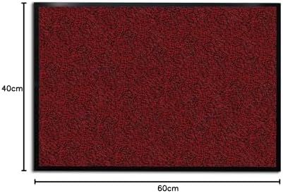 etm Dirt Trapper Door Mat Entrance Mat SKY (Red/Mottled, 40 x 60 cm) Indoor & Outdoor Doormat, Washable Front Door Mat Non-Slip Backing Super Absorbent Floor Mat Entrance Rug Barrier Mat