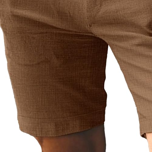 Shorts básicos para hombre de lino y algodón miniatura 4