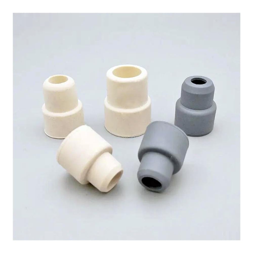 Tapón de goma gris/blanco de laboratorio, rosca inversa, 14#, 19#, 24#, for botellas de laboratorio, 20/50/100 unidades(Gray No.19 100pcs)