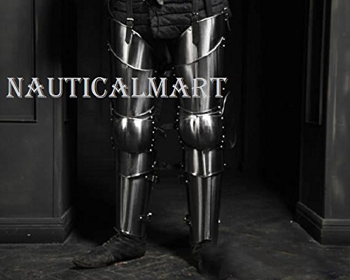 NauticalMart Medieval Leg Guard LARP, Fantasy, Medieval, Steel Armour: Legs Armor Halloween Costume