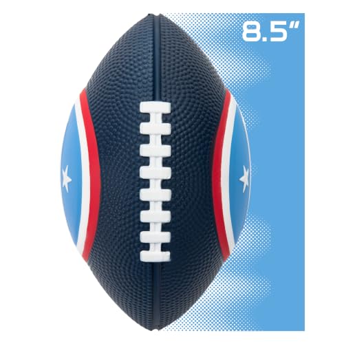 Image of Franklin Sports NFL Football - Kids Foam Football - Soft Junior Size 8.5 inch Ball with 3D Logos - Perfect for Gameday + Tailgates