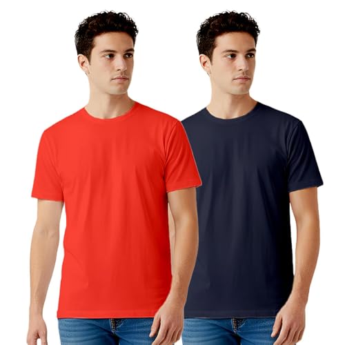Image of 100% PIMA Cotton T Shirt for Man | Premium Men T-Shirts Regular Fit | Half Sleeve Round Neck Cotton Tshirt for Man | Mens Tees Made for Indian Climate | Available in 10 Colours