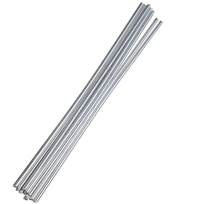 Baguette de soudage TIG en aluminium, tiges fourrées flux, baguettes 1,6 mm diamètre 2, paquet 10 pièces for le cuivre, l'aluminium, l'acier inoxydable et fer(2.0mm)