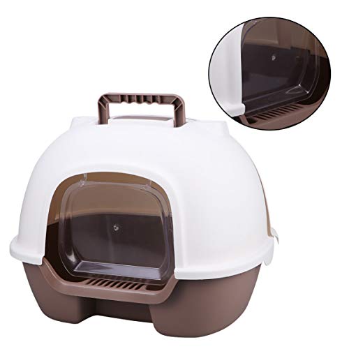 Balacoo – Caixa de areia para gatos com tampa de plástico para gatos