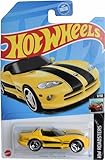 Hot Wheels 1:64 Scale Yellow Viper RT/10, Die Cast Car Model, Pull-Back Action, Unisex, Children Aged 3-12