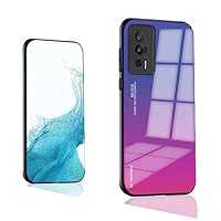 GOKEN Custodia Per Xiaomi Poco F5 PRO - Cover In TPU Morbido E Vetro Temperato Con Effetto Sfumato, Protezione Antiurto E Antigraffio