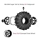 INJORA 1.9 Schlamm Reifen Sat Offset -8.9mm Beadlock Felge für 1/10 RC Crawler Auto Axial SCX10 90046 UTB18 TRX4,Schwarz