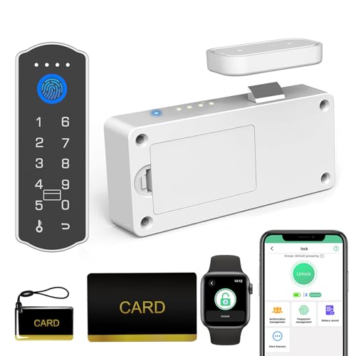 Smart Cabinet Lock with Wireless Remote Control eLinkSmart Fingerprint Passcode RFID NFC Blocco di sicurezza per bambini con APP Serratura per armadietto per liquori cassetti armadietti armadietti