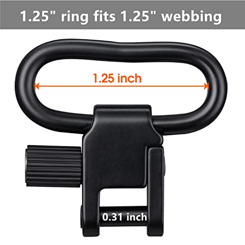 Image of VVAAGG Sling Swivel Mount 1 1.25 1.5 inch Two-Point Sling Attachment Clips