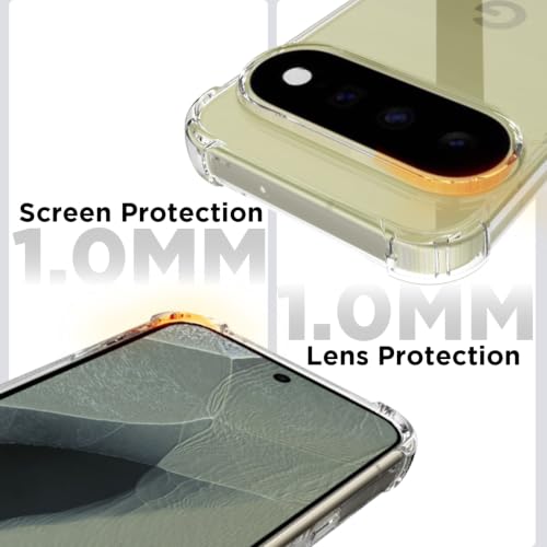 Image of RIGGEAR Shockproof Clear Hybrid Airbag Armor Back Cover Case Compatible with Google Pixel 11 / Pixel 11 Pro (Transparent PC and TPU Bumper)